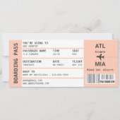 Boarding-Pass für Beach-Theme Einladung (Rückseite)