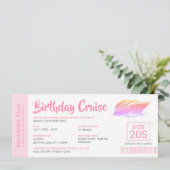 Boarding-Pass für den Birthday Crucket Einladung (Stehend Vorderseite)