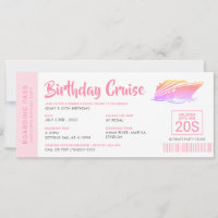 Boarding-Pass für den Birthday Crucket
