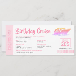 Boarding-Pass für den Birthday Crucket Einladung