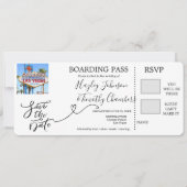 Boarding Pass für Hochzeiten in Las Vegas, Nevada Einladung (Vorderseite)