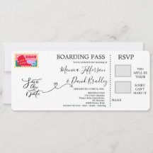 Boarding Pass für Hochzeiten in Rom, Italien