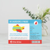 Boarding Pass Geburtstagspartei Einladung (Stehend Vorderseite)