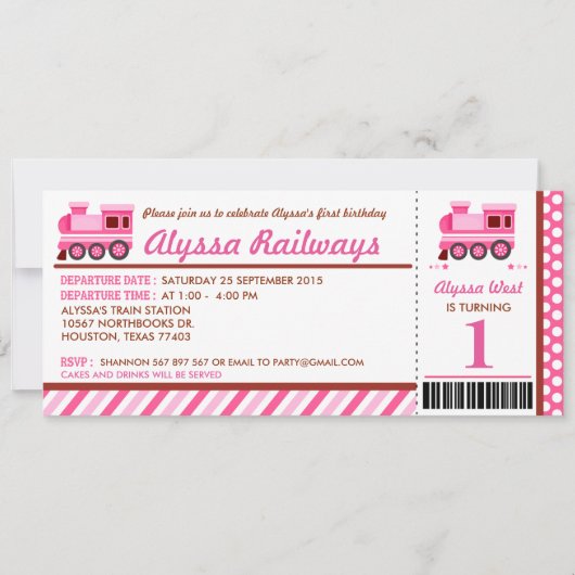 Boarding Pass Geburtstagsparty Einladung (Vorderseite)