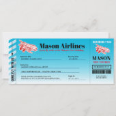 Boarding Pass Geburtstagsparty Einladung (Vorderseite)