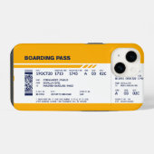 Boarding Pass - Gelb iPhone Hülle (Rückseite (Horizontal))