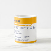 Boarding Pass - Gelb Kaffeetasse (Mittel)