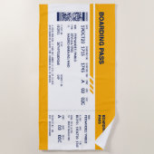 Boarding Pass - Gelb Strandtuch (Vorderseite)
