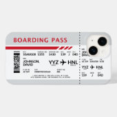 Boarding Pass - Grau Case-Mate iPhone Hülle (Rückseite (Horizontal))