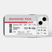 Boarding Pass - Grau iPhone Hülle (Rückseite (Horizontal))