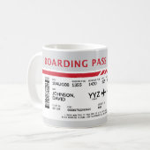 Boarding Pass - Grau Kaffeetasse (Vorderseite Links)