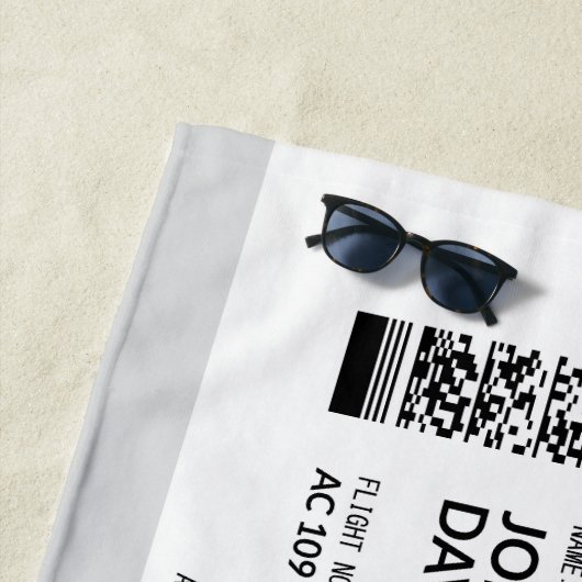 Boarding Pass - Grau Strandtuch (Beispiel)