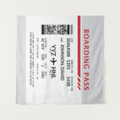 Boarding Pass - Grau Wandteppich (Vorderseite (Horizontal))