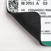 Boarding Pass - Green Mousepad (Ecke)