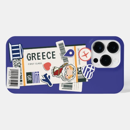 BOARDING PASS GRIECHENLAND iPhone HÜLLE (Rückseite (Horizontal))