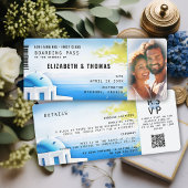 Boarding Pass Griechenland Moderne Hochzeit in Url Einladung