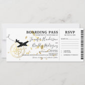 Boarding Pass Griechische Inseln Einladung Hochzei (Vorderseite)