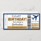 Boarding Pass Happy Birthday Ticket (Vorderseite)