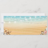 Boarding Pass Herz in Sand Save the Date lädt ein (Rückseite)