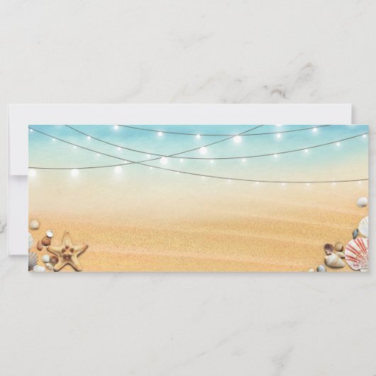 Boarding Pass Herz in Sand Save the Date lädt ein (Rückseite)