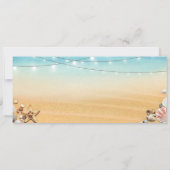 Boarding Pass Herz in Sand Wedding Einladung (Rückseite)