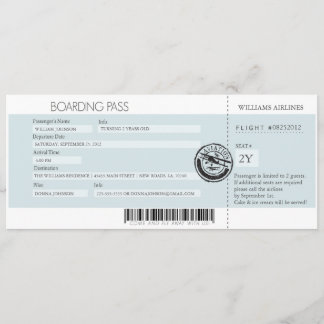 Boarding Pass (Heute bester Preis) Einladung