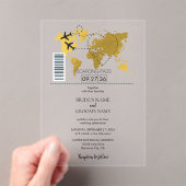 Boarding-Pass-Hochzeit Acryleinladungen (Insitu (Handheld))