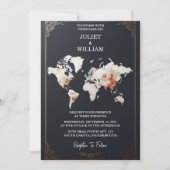 Boarding-Pass-Hochzeit des Flugzeugs Einladung (Vorderseite)