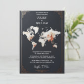 Boarding-Pass-Hochzeit des Flugzeugs Einladung (Stehend Vorderseite)