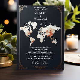 Boarding-Pass-Hochzeit des Flugzeugs Einladung