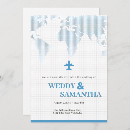 Boarding Pass Hochzeit Einladung (Vorne/Hinten)