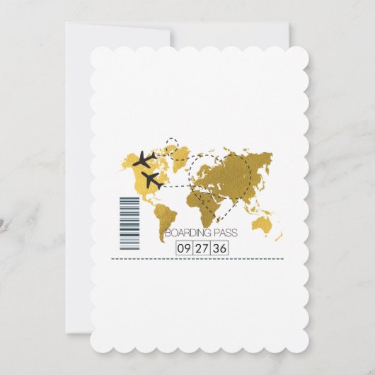 Boarding-Pass-Hochzeit Einladung (Rückseite)