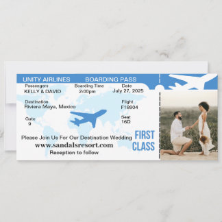 Boarding Pass Hochzeit Einladung