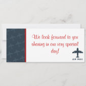 Boarding-Pass Hochzeit Einladung (Rückseite)