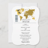 Boarding-Pass-Hochzeit Einladung (Vorderseite)