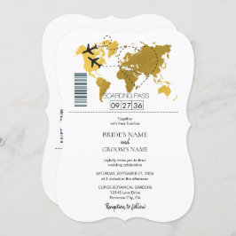 Boarding-Pass-Hochzeit Einladung