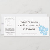 Boarding Pass Hochzeit Einladung und UAWG in einem (Rückseite)