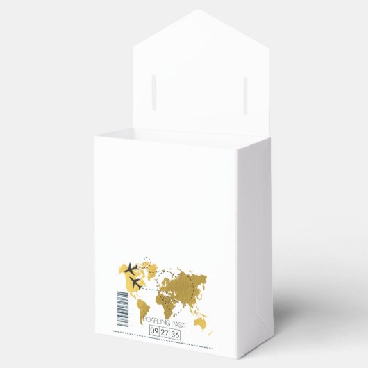 Boarding-Pass-Hochzeit Geschenkschachtel (Geöffnet)