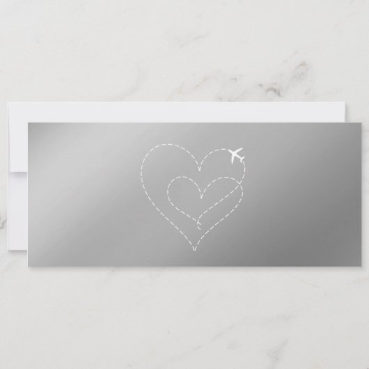 Boarding Pass Hochzeit in Urlaubsort QR-Code Einladung (Rückseite)