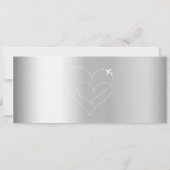 Boarding Pass Hochzeit in Urlaubsort QR-Code grau Einladung (Rückseite)