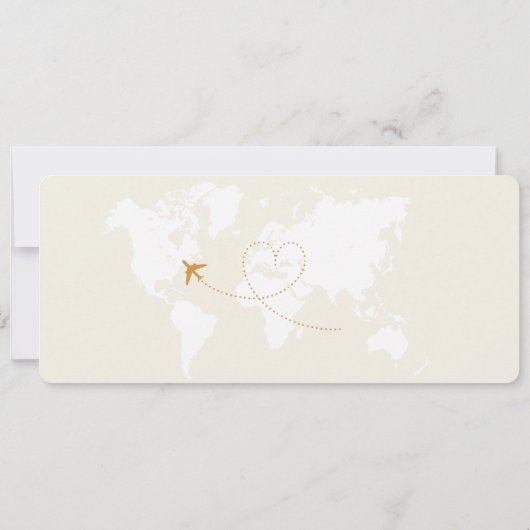 Boarding Pass Hochzeit in Urlaubsort QR-Code UAwg Einladung (Rückseite)