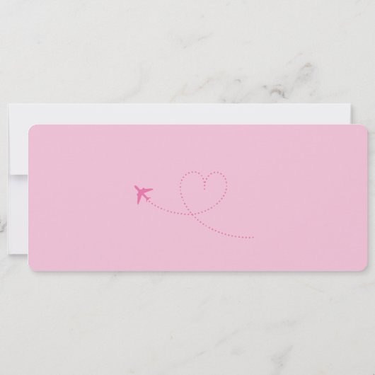 Boarding Pass Hochzeit in Urlaubsort QR-Code UAwg Einladung (Rückseite)