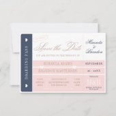 Boarding Pass Hochzeit in Urlaubsort Save the Date (Vorderseite)