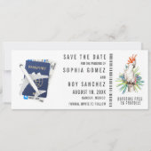 Boarding Pass Hochzeit in Urlaubsort Save the Date Einladung (Vorderseite)