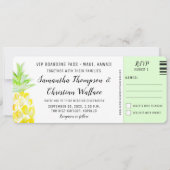 Boarding Pass Hochzeit in Urlaubsort UAWG ticket Einladung (Vorderseite)