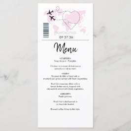 Boarding-Pass-Hochzeit Menükarte