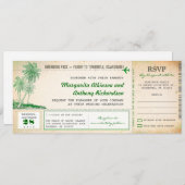 Boarding Pass Hochzeit mit UAWG einlädt Einladung (Vorne/Hinten)