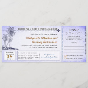 Boarding Pass Hochzeit mit UAWG einlädt Einladung