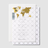 Boarding-Pass-Hochzeit Pergament Einladungen (Versetzt (Einladung))