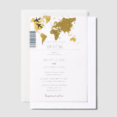 Boarding-Pass-Hochzeit Pergament Einladungen (Versetzt)